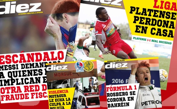 Messi, Platense, Leicester y el Motagua-Olimpia en nuestras Portadas Digitales